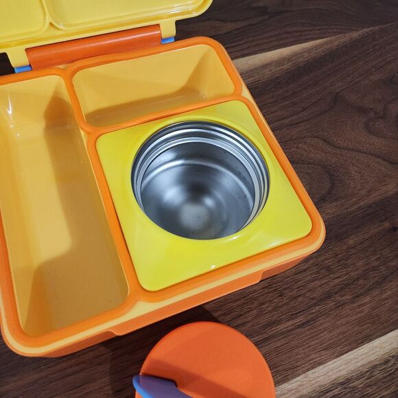 Omie Box Insulated Bento Lunch Box Leakproof Thermos Food Jar Yellow Orange - Picture 5 of 8
